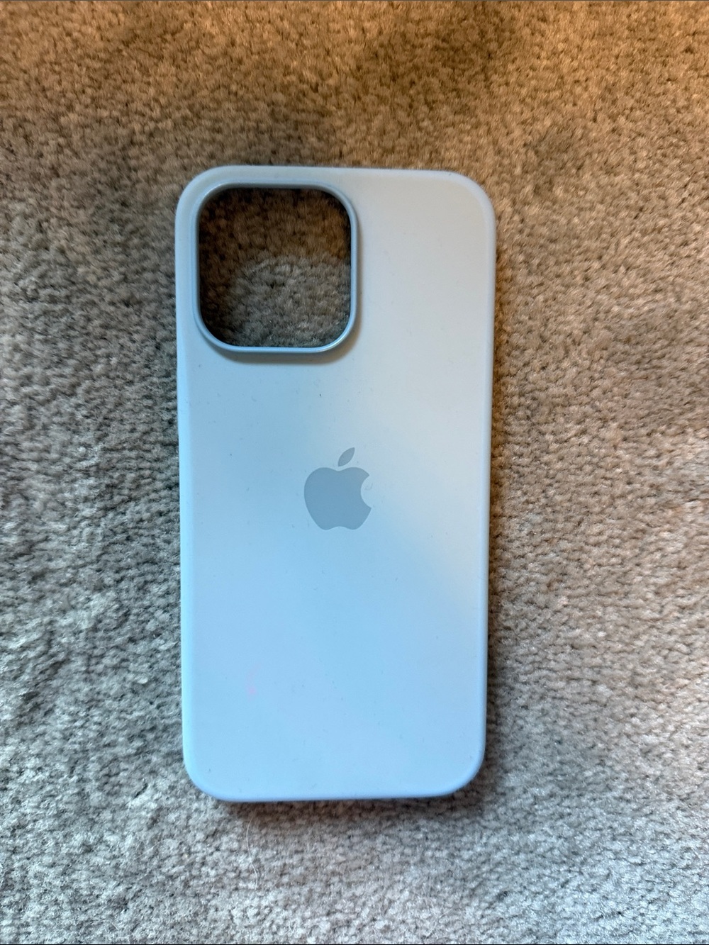 Apple Silicone iPhone Case - Pale Blue